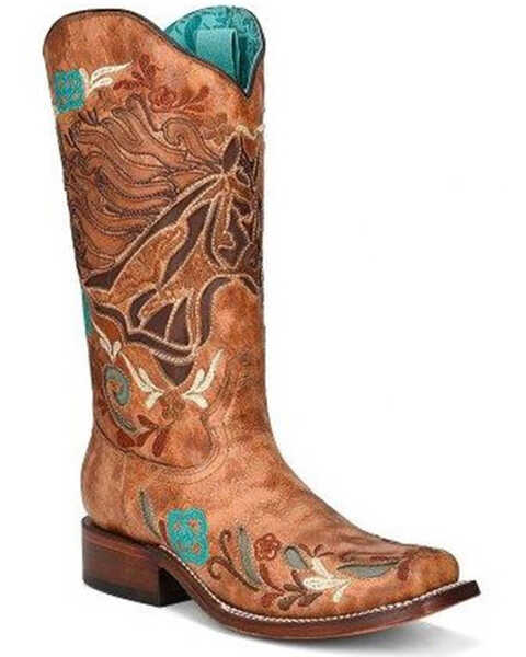 Corral Women's Iridescent Collection Western Boots - Square Toe, Sand, hi-res