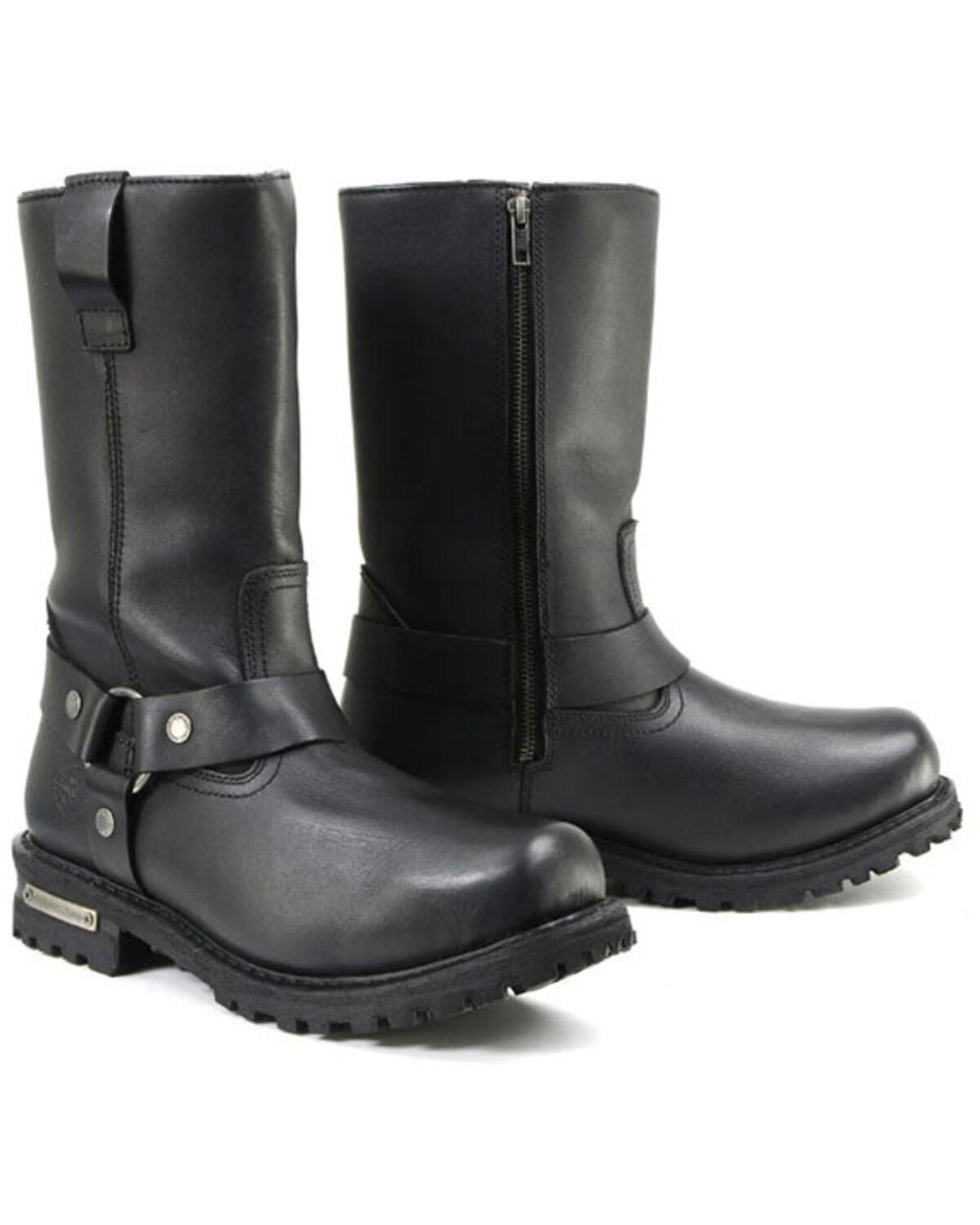 Milwaukee Leather Men's 11" Waterproof Harness Boots - Square Toe, Black, hi-res