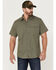 Image #1 - Brothers and Sons Men's Plaid Print Performance Short Sleeve Button Down Western Shirt, Sage, hi-res