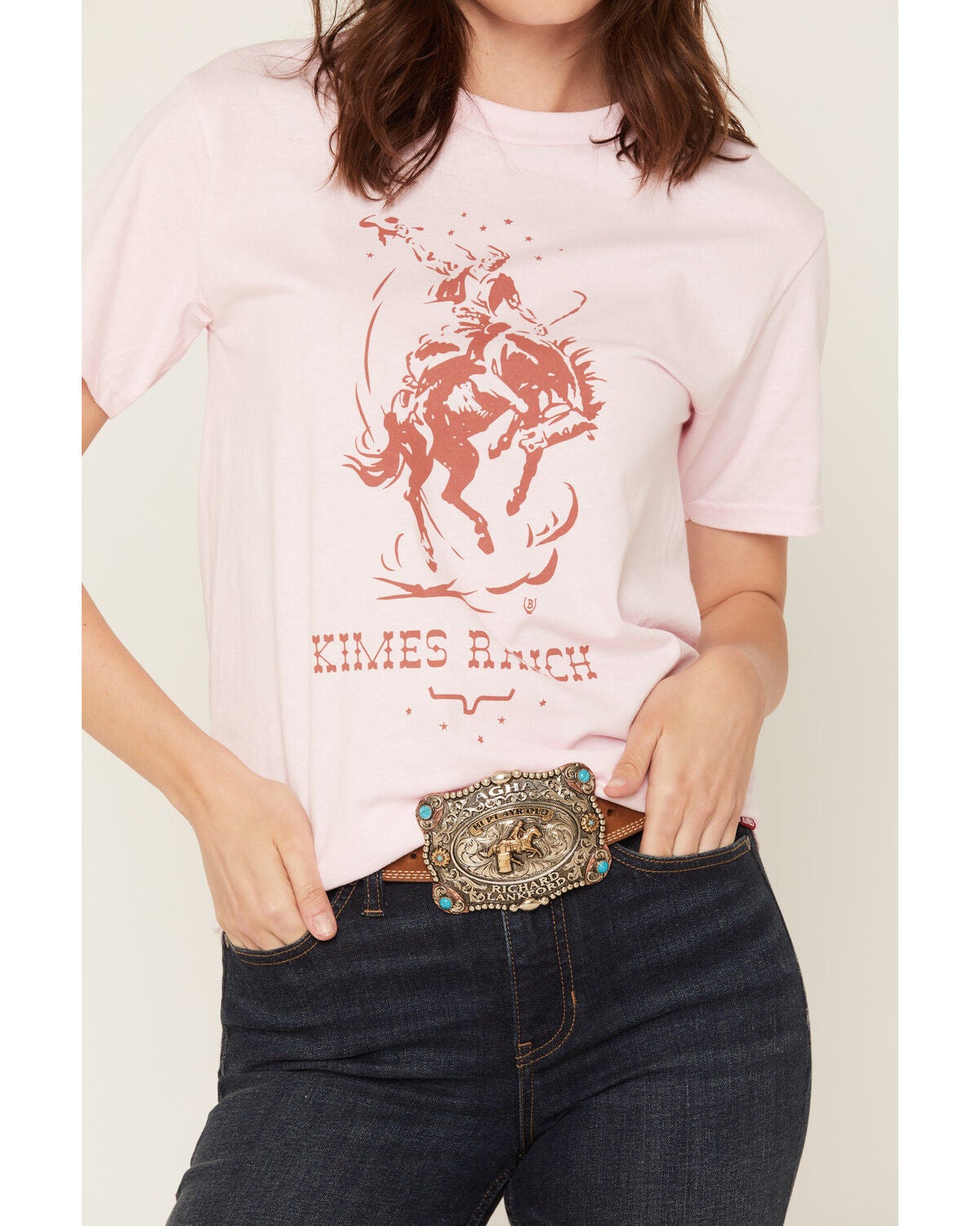 Image #3 - Kimes Ranch Women's Saddle Bronc Short Sleeve Graphic Tee, Pink, hi-res