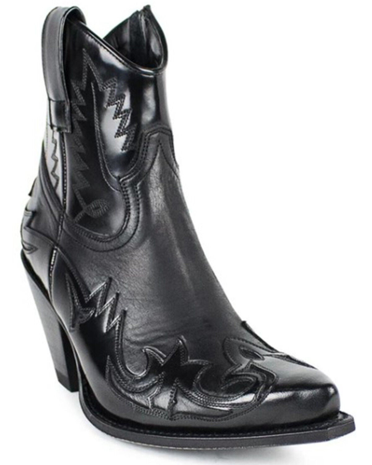 Sendra Women's Gabby Western Booties - Snip Toe, Black, hi-res