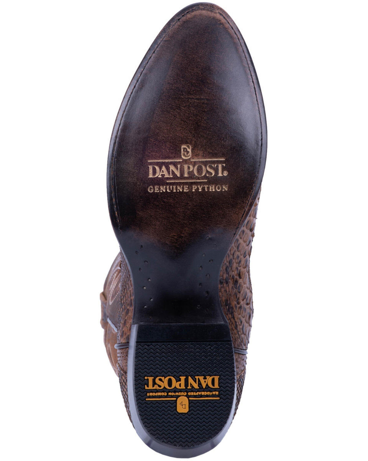 Image #7 - Dan Post Men's Manning Exotic Python Western Boots - Round Toe, Bay Apache, hi-res