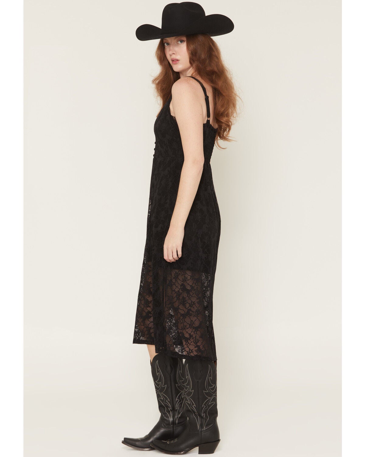 Image #2 - Idyllwind Women's Merle Lace Sleeveless Midi Dress, Black, hi-res