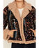 Image #3 - Shyanne Women's Tapestry Sherpa Lined Button-Down Cropped Jacket, Navy, hi-res