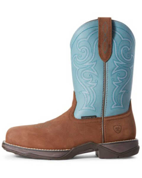 Image #2 - Ariat Women's Latico Pull On Work Boots - Composite Toe, Tan, hi-res