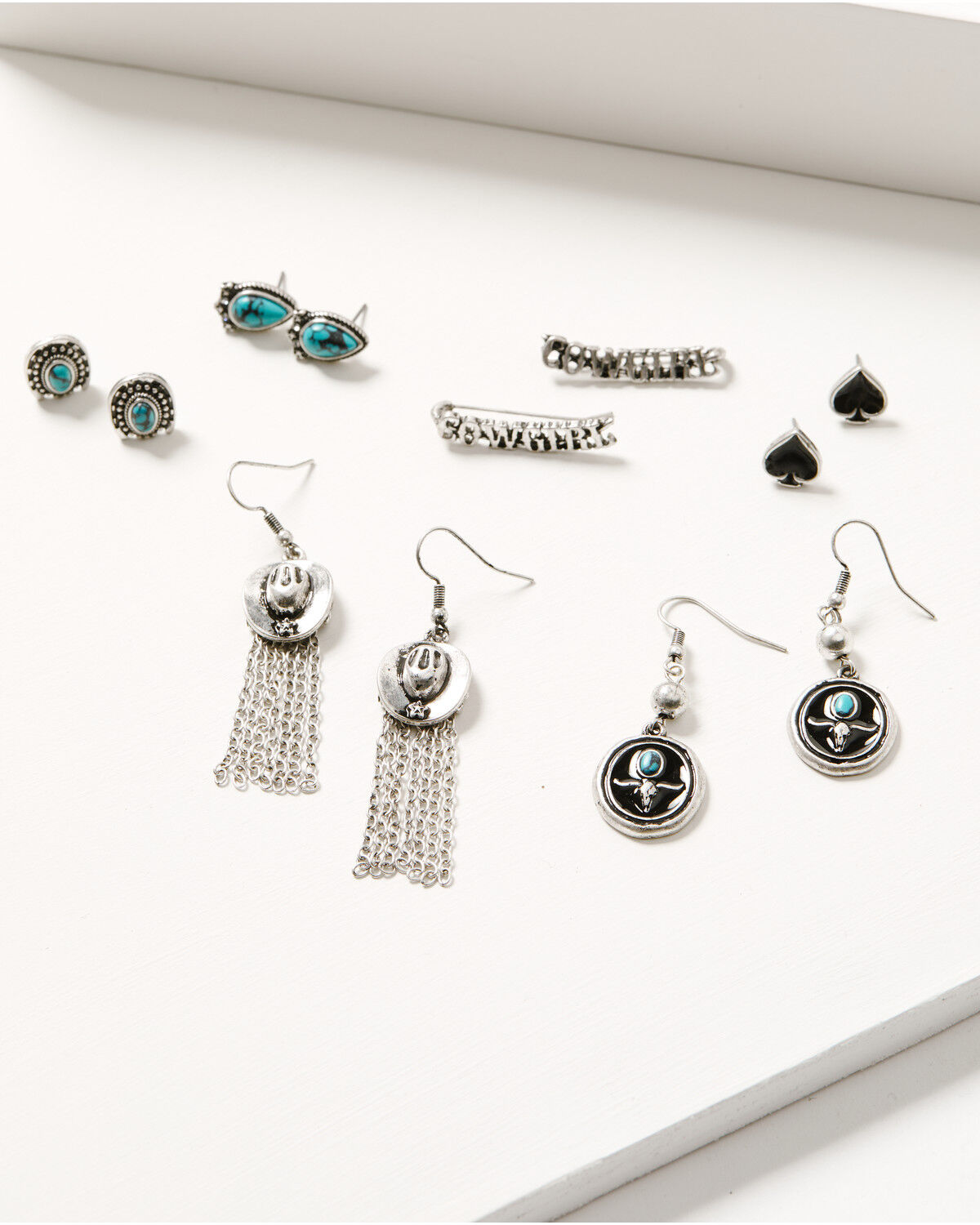 Image #1 - Idyllwind Women's Belinda Earring Set - 6 Piece, Silver, hi-res