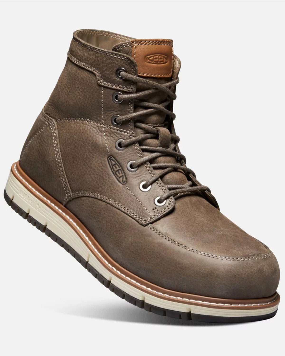 Keen Men's San Jose Work Boots - Aluminum Toe, Black/brown, hi-res