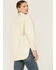 Sadie & Sage Women's Faux Leather Ecru Shacket, Ivory, hi-res