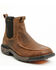 Image #1 - Phantom Rider Men's 6" Romeo Pull-On Ankle Boots - Moc Toe, Brown, hi-res