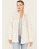 Image #1 - Ely Walker Women's Southwestern Print Sherpa Lined Flannel, Oatmeal, hi-res