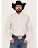 Image #1 - Cinch Men's Checkered Print Long Sleeve Button-Down Western Shirt, White, hi-res