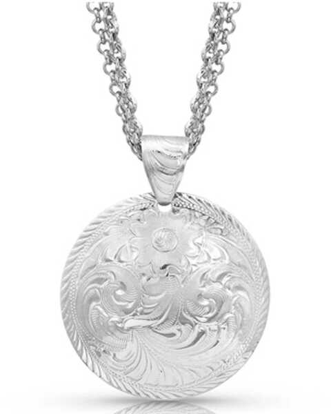 Image #1 - Montana Silversmiths Women's Classic Beauty Concho Necklace, Silver, hi-res