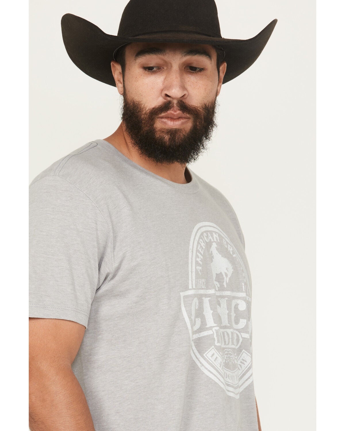 Image #2 - Cinch Men's Rodeo Short Sleeve Graphic T-Shirt, Grey, hi-res
