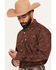 Image #2 - Ariat Men's Boot Barn Exclusive Reva Wrinkle Free Paisley Print Long Sleeve Button-Down Western Shirt, Burgundy, hi-res