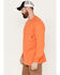 Image #2 - Hawx Men's Forge Long Sleeve Pocket T-Shirt, Orange, hi-res