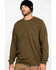 Image #1 - Hawx Men's Olive Pocket Long Sleeve Work T-Shirt, Olive, hi-res
