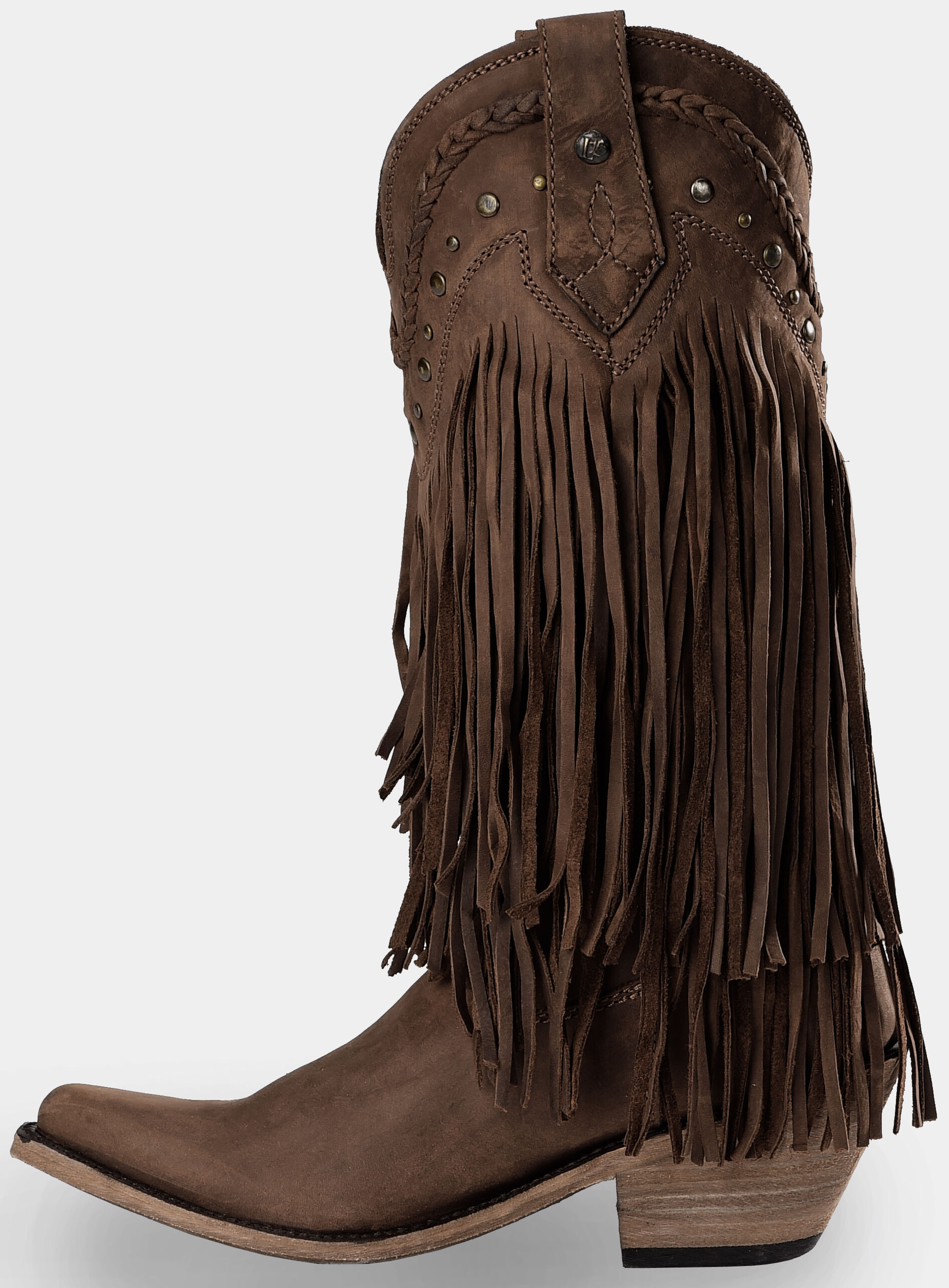 liberty black fringe boots