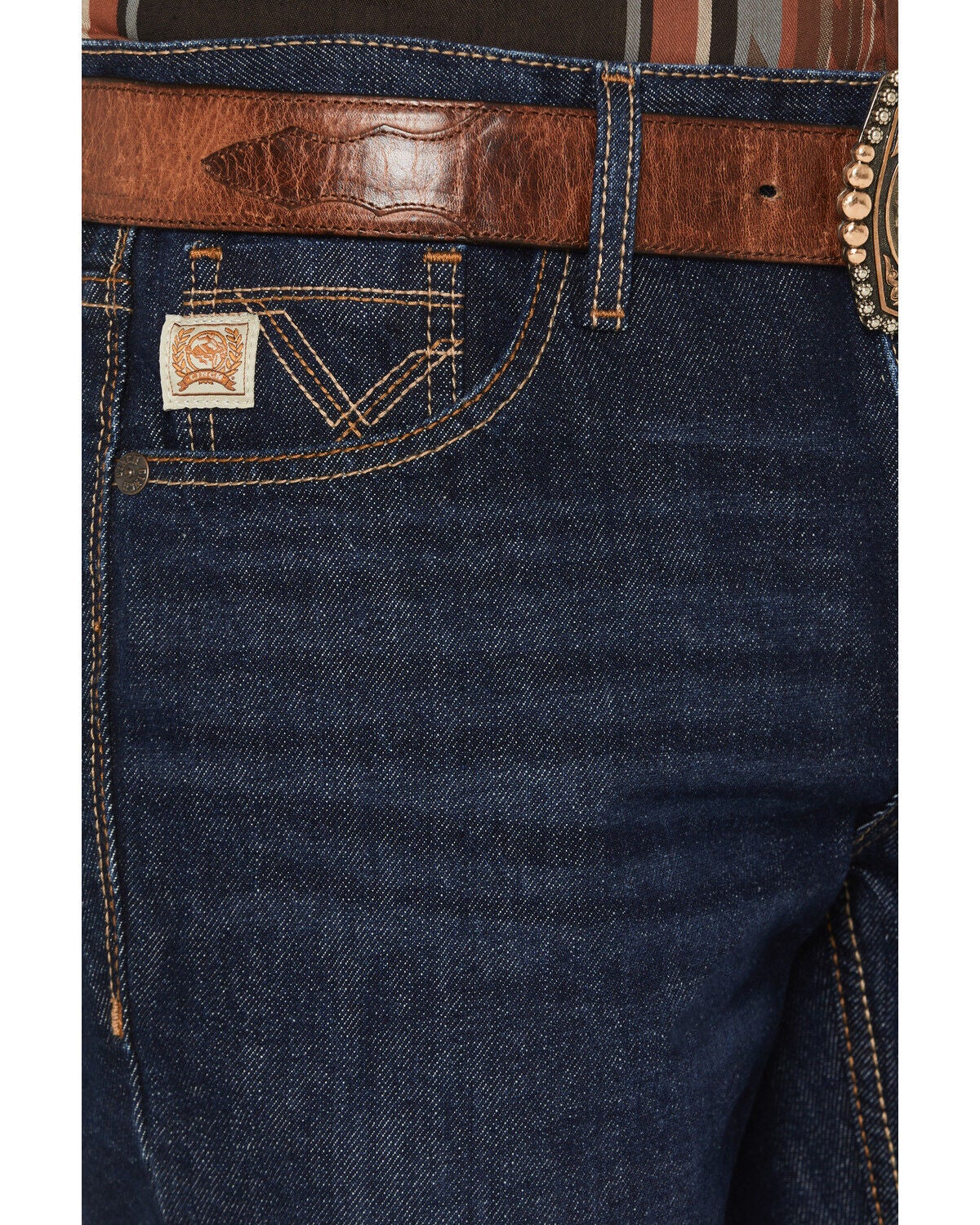 Image #2 - Cinch Men's Ian Dark Wash Slim Bootcut Rigid Denim Jeans, Indigo, hi-res
