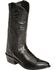 Image #1 - Old West Men's Smooth Leather Western Boots - Medium Toe, Black, hi-res