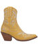 Image #2 - Dingo Women's Primrose Western Booties - Snip Toe, Yellow, hi-res
