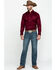 Image #6 - Ariat Men's Burgundy Solid Twill Long Sleeve Western Shirt - Big & Tall , Burgundy, hi-res