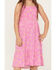 Image #3 - Wrangler Girls' Sunburst Print Sleeveless Dress, Pink, hi-res