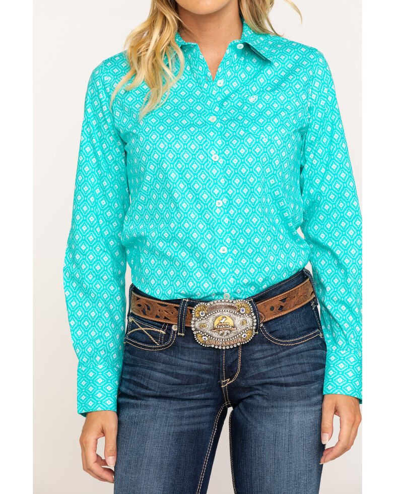 Ariat Women S Western Sky Kirby Stretch Long Sleeve Western Shirt