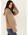Image #2 - Miss Me Women's Southwest Bell Sleeve Sweater , Taupe, hi-res