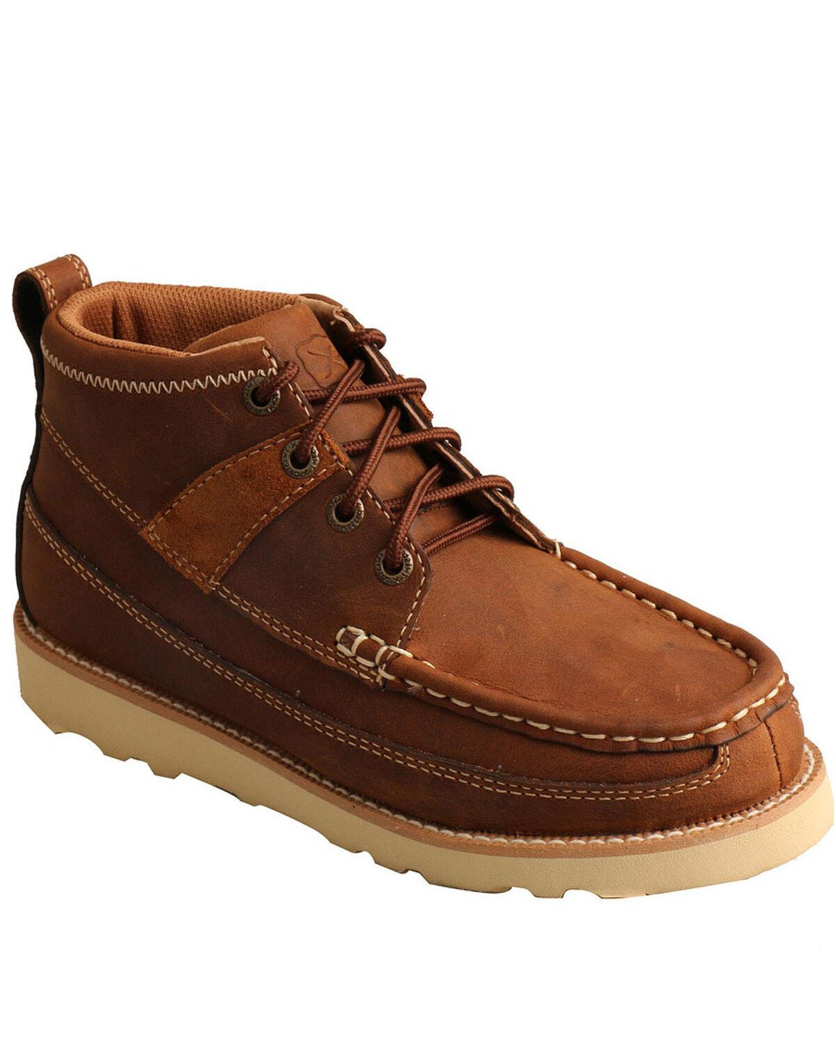 Twisted X Boys' Wedge Sole Moc Boots - Soft Toe, Brown, hi-res