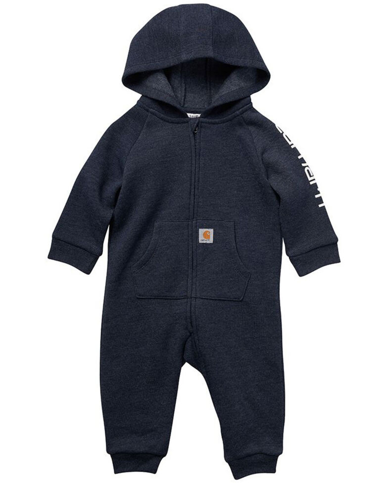 Carhartt Infant Boys' Fleece Zip Front Coverall , Blue, hi-res