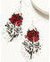 Image #1 - Idyllwind Women's Carla Rose Beaded Fringe Earrings, White, hi-res