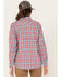 Image #3 - Ariat Women's FR Plaid Print Long Sleeve Button-Down Work Shirt, Coral, hi-res