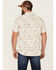 Image #4 - North River Men's Floral Print Short Sleeve Button Down Western Shirt, White, hi-res
