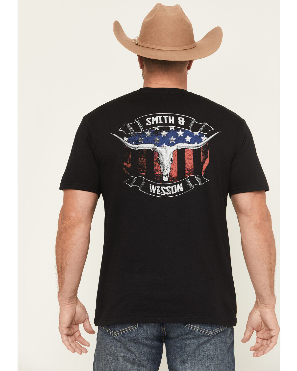 Image #1 - Smith & Wesson Men's Preserving Freedom Patriotic Short Sleeve Graphic T-Shirt, Black, hi-res