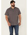 Image #1 - North River Men's Seersucker Short Sleeve Button Down Western Shirt , Grey, hi-res