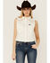 Image #2 - Wrangler Retro Women's Embroidered Sleeveless Snap Western Shirt, Cream, hi-res