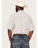 Ariat Men's WF Evander Plaid Print Short Sleeve Button Down Western Shirt , White, hi-res