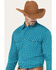 Wrangler 20X Men's Advanced Comfort Plaid Print Long Sleeve Snap Western Shirt, Teal, hi-res