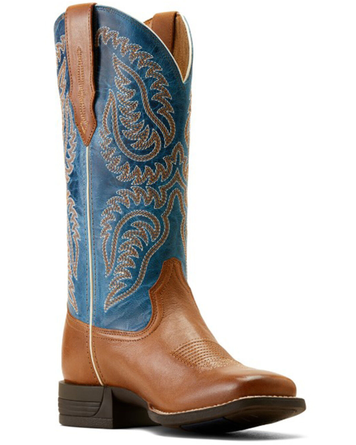 Image #1 - Ariat Women's Cattle Caite StretchFit Performance Western Boots - Broad Square Toe, Brown, hi-res