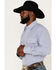 Wrangler Men's Stripe Print Long Sleeve Pearl Snap Western Shirt - Big & Tall, Blue, hi-res