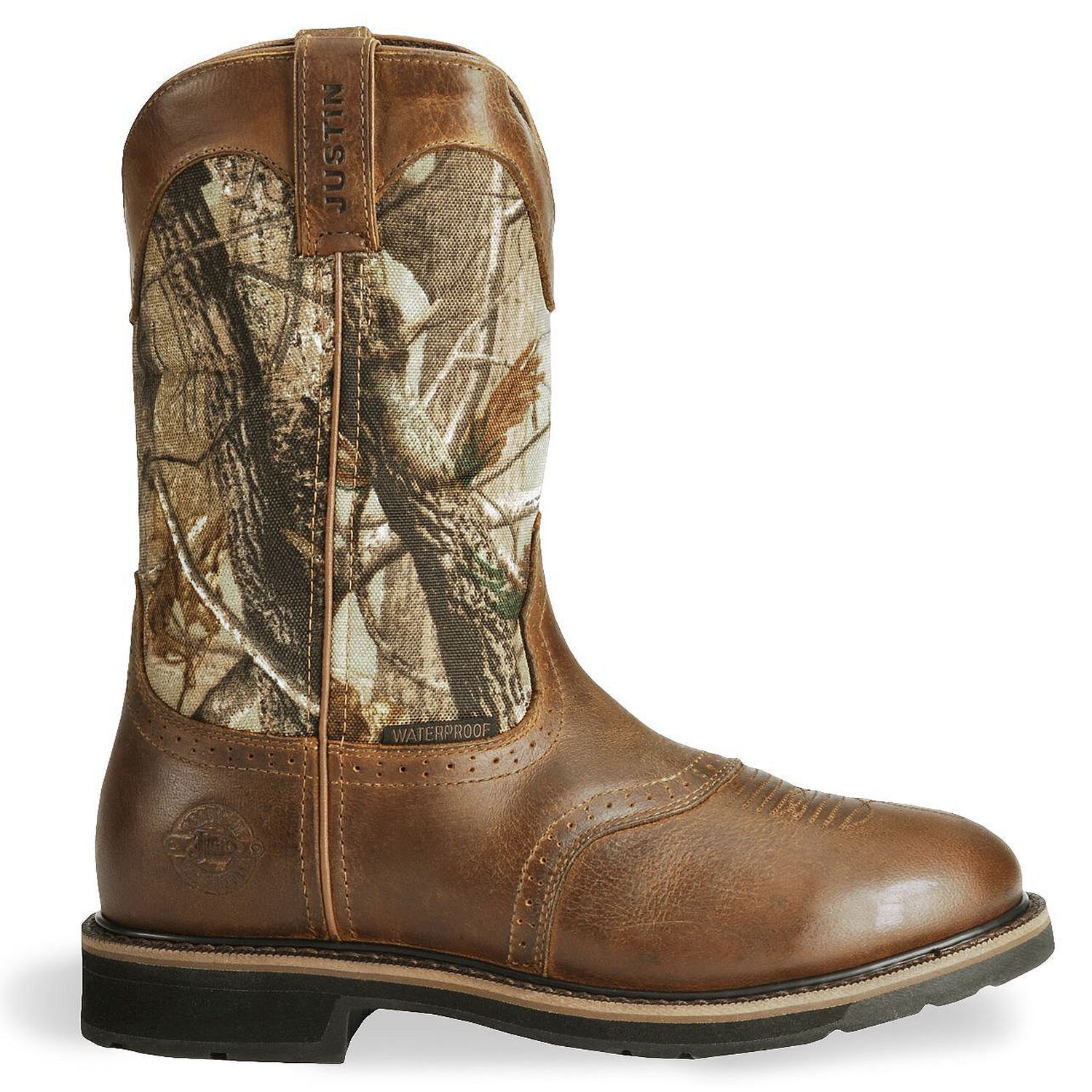 Image #3 - Justin Men's Stampede Trekker Camo Waterproof Boots - Soft Toe, Camouflage, hi-res