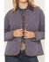 Image #3 - Shyanne Women's Solid Quilted Concho Snap Jacket, Violet, hi-res