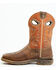 Double H Men's Requiem Pull-On Safety Work Roper Boots - Wide Square Toe , Brown, hi-res