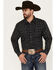 Moonshine Spirit Men's Electric Paisley Print Long Sleeve Snap Western Shirt, Black, hi-res