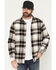 Image #1 - Brothers and Sons Men's Bunker Plaid Print Long Sleeve Button-Down Flannel Shirt, Cream, hi-res