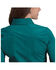 Image #2 - Roper Women's Solid Long Sleeve Snap Western Shirt, Teal, hi-res