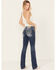 Image #1 - Miss Me Women's Medium Wash Embroidered Bootcut Jeans, Medium Blue, hi-res