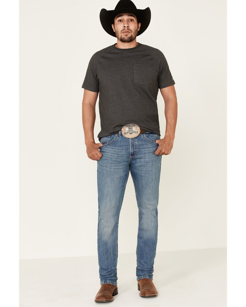 Rock 47 By Wrangler Men's Remix Light Stretch Slim Straight Jeans , Blue, hi-res