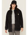 Image #1 - Carhartt Women's Loose Fit Fleece Shacket, Black, hi-res