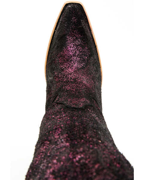 Image #6 - Corral Women's Metallic Tall Western Boots - Snip Toe , Black/purple, hi-res